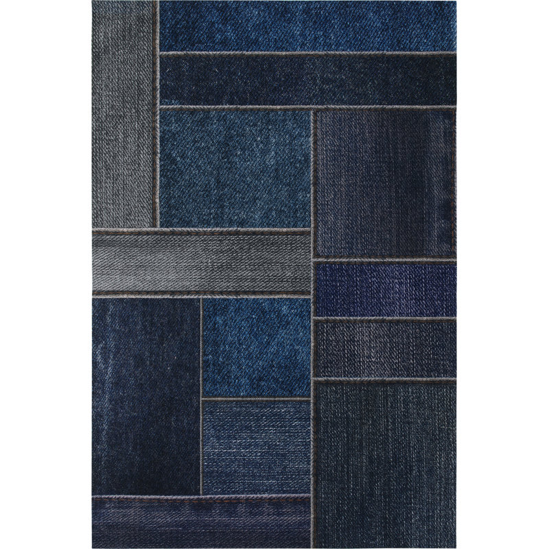 Kamakou Patchwork Hand Woven Area Rug, Rectangle 200 x 290cm