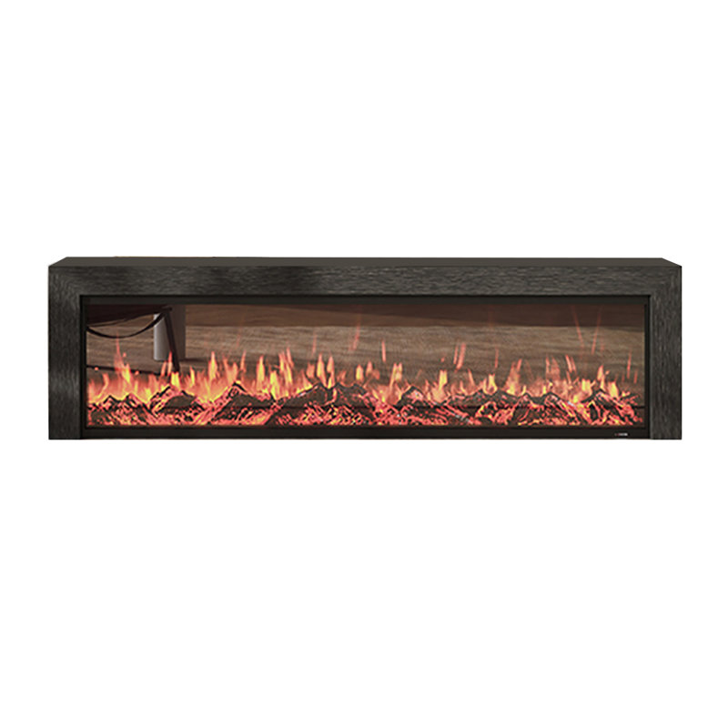 French minimalist simulated fire electric fireplace