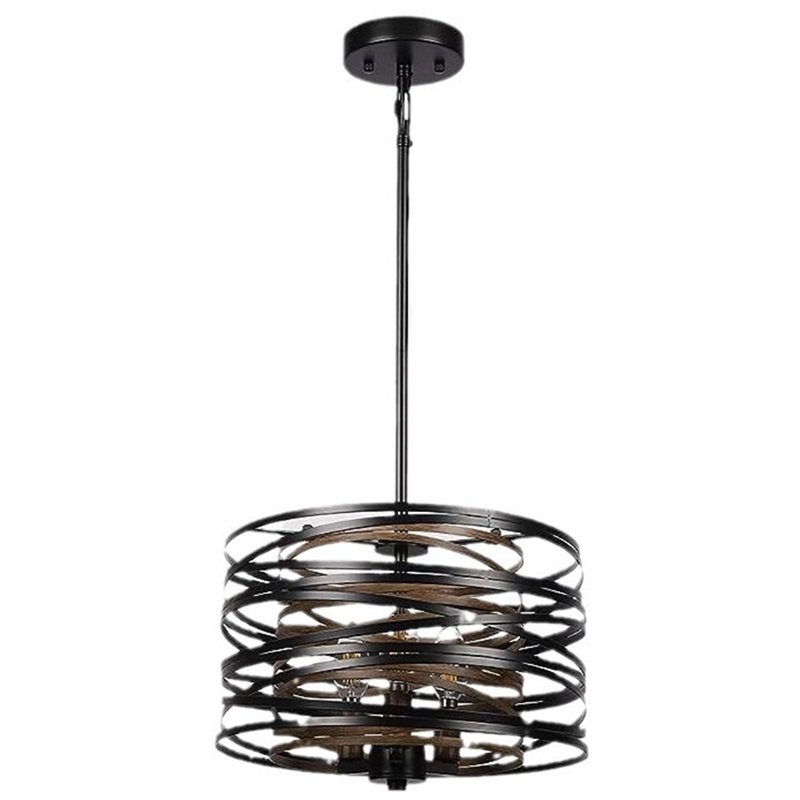 A Simple Drum Shaped Chandelier