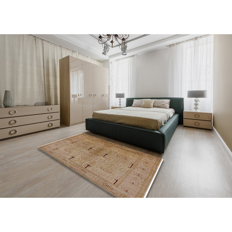 Tapis oriental beige, Rectangle 4 pi x 6 pi