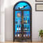 68" Tall Arched Storage Display Cabinet-1433567680