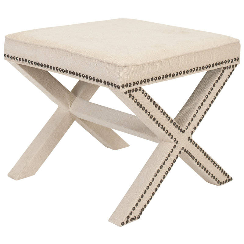 Dangela Upholstered Ottoman, Antique Gold