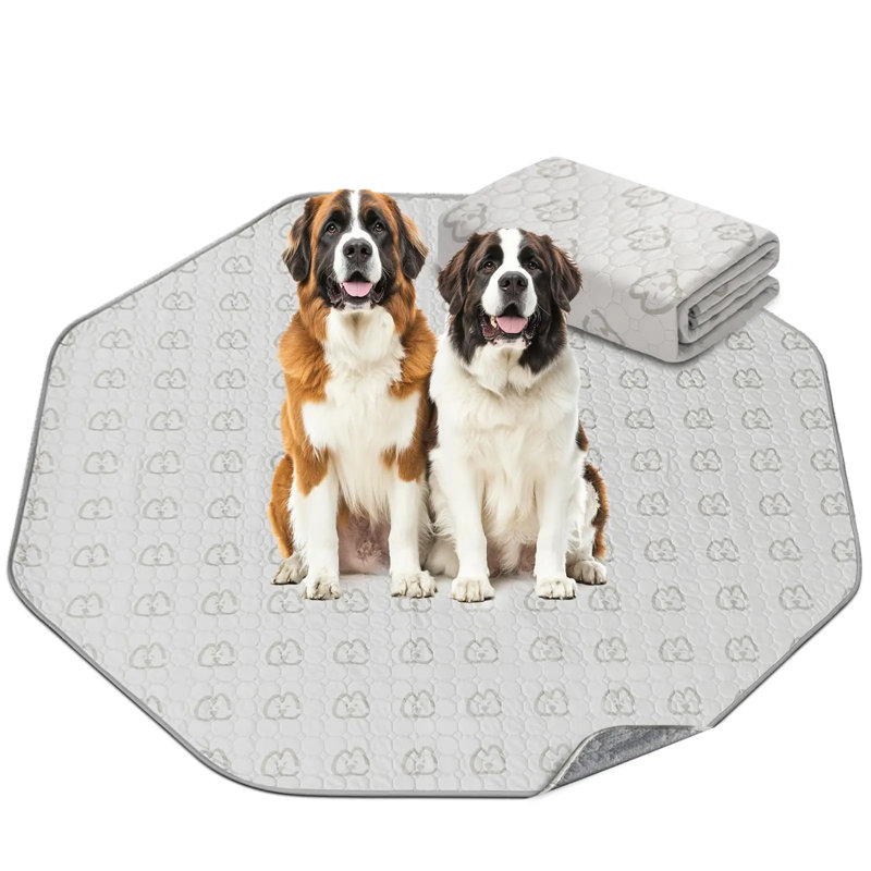 Protège-peluche lavable pour chiens, coussins pour chiots avec super absorbant, spécialement conçu pour le parc pour chien 8 panneaux 24 pouces Rollick / HomePlus de Foxw, octogone 29 po, kaki, paquet de 1