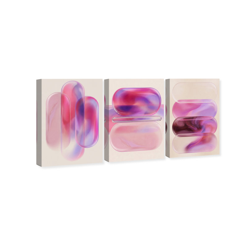 Rose Topaz Set Set by Oliver Gal, 30"H x 20"W, Gallery Wrapped