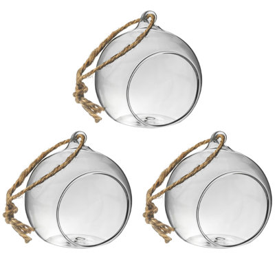 Nicola Spring - Hanging Glass Terrariums - Clear
