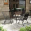 Foldable Outdoor Garden Dining Chairs, 7-Level Adjustable Reclining Backrest with Armrests-124811084