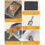 Stainless Steel Cat Litter Tray, XXL Large Metal Cat Litter Tray, Cats Litter Box with High Side Lid, Litter Scoop and Extra-Large Mat, Non-Stick Leak-proof 
