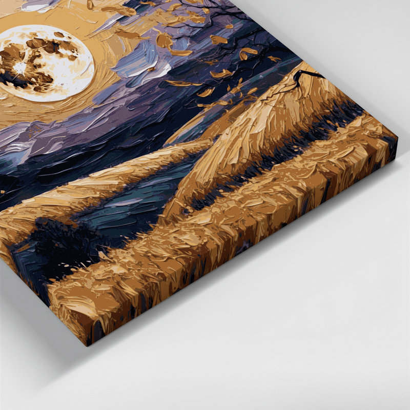 Art d'Halloween sur toile, scènes de lune, H 11 po x l 14 po