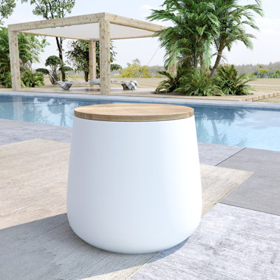 Ceeva Round Outdoor Side Table , 17'' in. W 17'' in. D