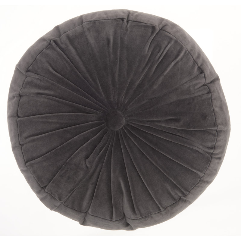 Buttons Throw Pillow, Charcoal
