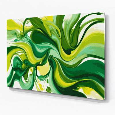 Lyrical Abstraction 64 Green Metal Wall Art