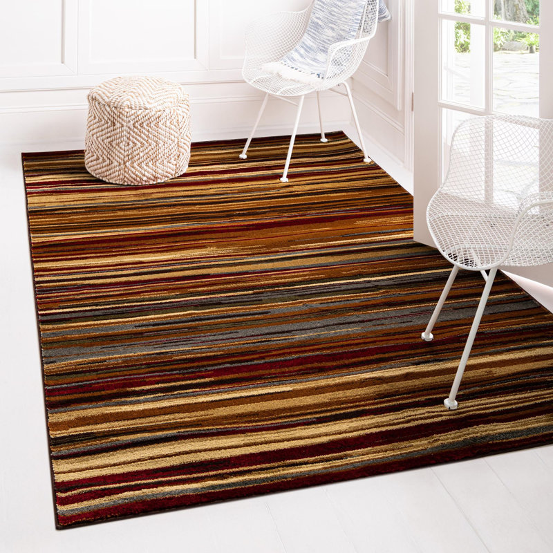 Contemporary Baynebridge Area Rug Mult Stripe Color, Rectangle 7' x 10'
