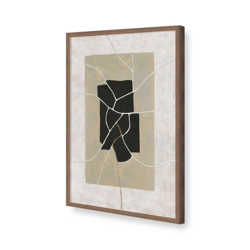 «Transit Plan IV» par Michael Willett, reproduction d'art, Impression sur cadre ouvert sans papier mat, Brun