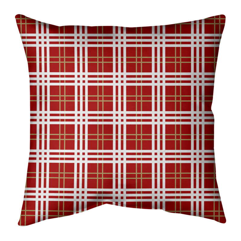 Housse de coussin San Francisco, 20 po X 20 po, Rouge/blanc