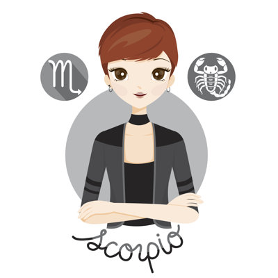 Woman With Scorpio Zodiac Sign by MatoomMi - Wrapped Canvas Print
