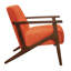 Chaise d'appoint Modern Home avec rembourrage en mousse et ressorts ensachés, ressorts en tissu d'ameublement orange-971497302