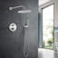 Brushed Nickel Brass Shower System With Rough-in Valve