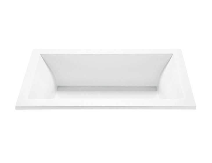 Andrea® 8 DoloMatte 72" x 36" Soaking Solid Surface Bathtub, Undermount, 71.25'' L x 41.5'' W x 19.75'' H, Matte White