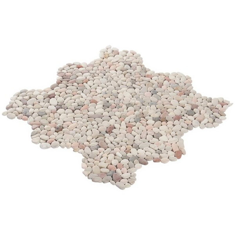Nature Micro Lombok Pebble Mosaic Tile, Light Blend