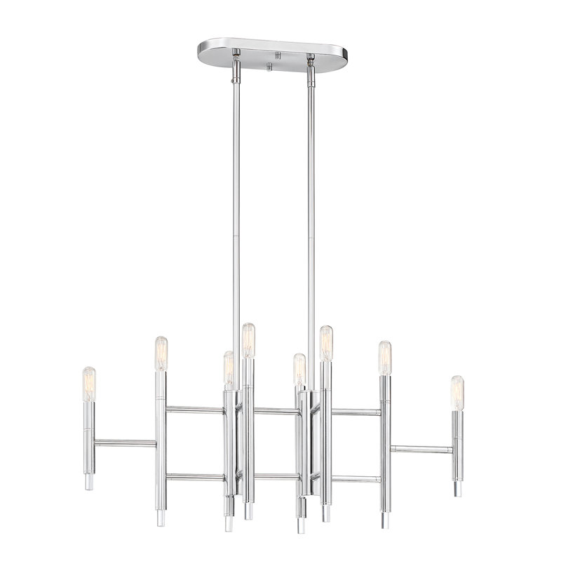 Lustre géométrique style bougie à 8 lumières Sébastien
