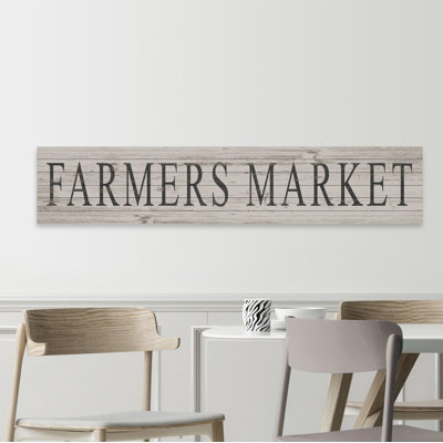 « agriculteurs market iv », art textuel sur bois