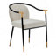Chaise rembourrée moderne avec accoudoirs en métal-1063664035