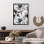 Motif floral noir et blanc III-223810106