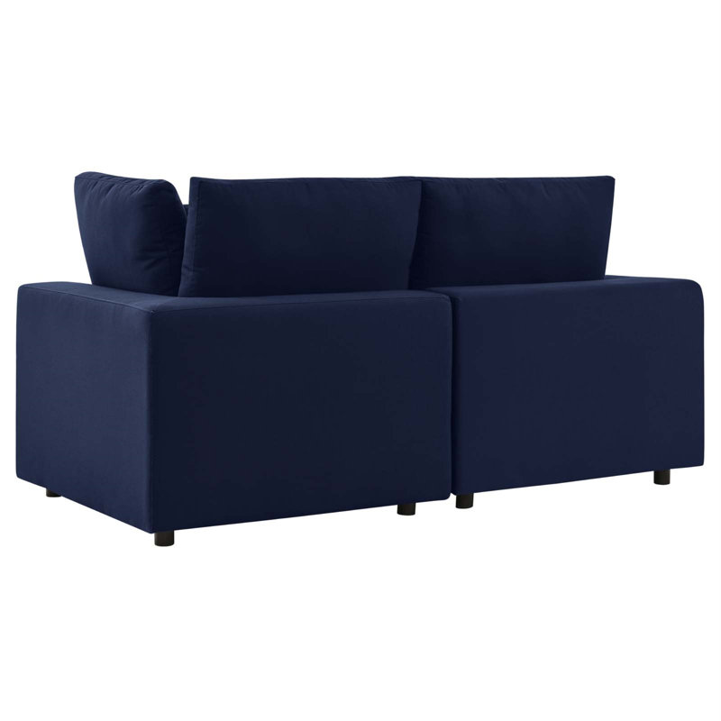 Commix Outdoor Patio Sunbrella Outdoor Patio Loveseat, Navy Sunbrella®, Navy