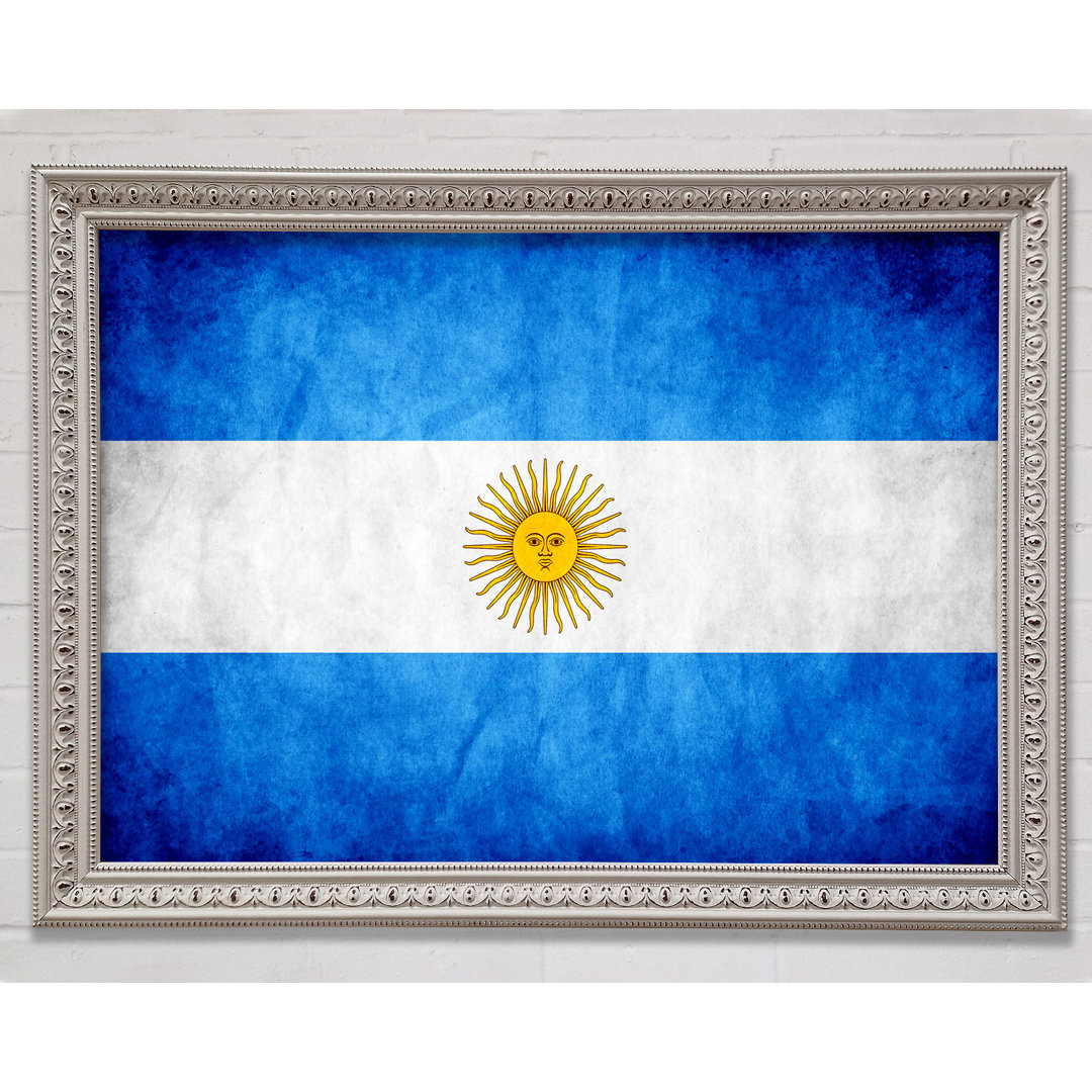 Argentinien Flagge - Einzelner Bilderrahmen Kunstdrucke