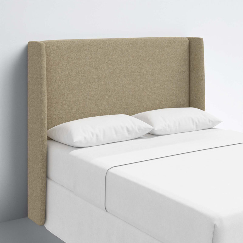 Upholstered Headboard, Twin, Zuma Natural Textured Linen