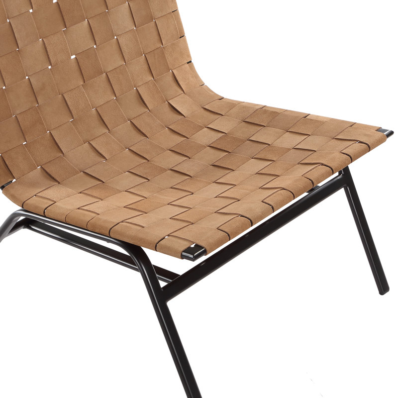 Farallones 25.63'' Wide Genuine Leather Slipper Chair
