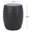 Étagère moderne en béton léger, polyvalente, noir mat, table d'appoint d'extérieur 15,08 po x 17,94