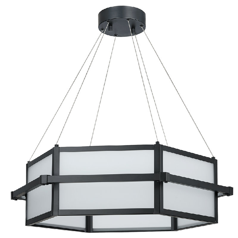 Luminaire suspendu géométrique 1 lumière DEL unique