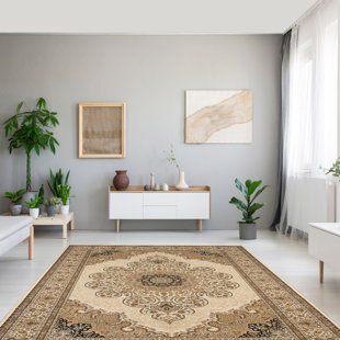 Tapis oriental crème / brun intérieur / extérieur Turkuaz