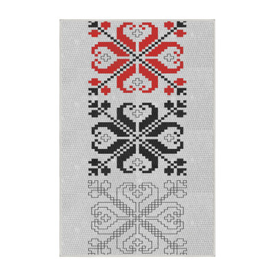 Tapis rose motif/orange/jaune
