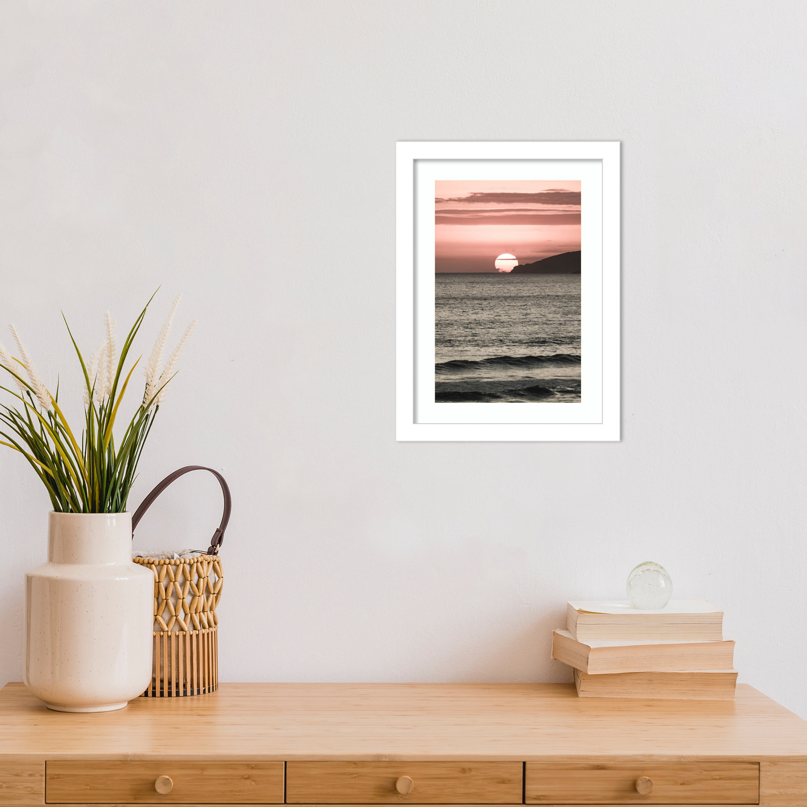 Daisey "Melting Skies" Print, 13" H x 10" W, White 