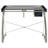 Silver Glass Top Drafting Table With Storage