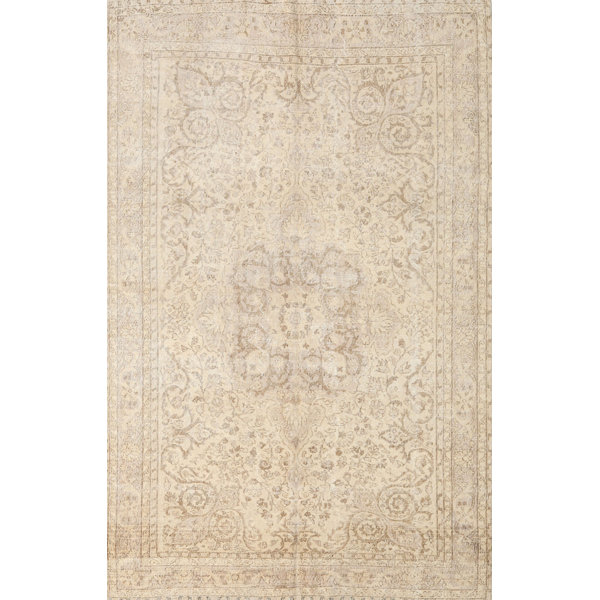 One Allium Way® Oriental Wool Beige Area Rug | Wayfair