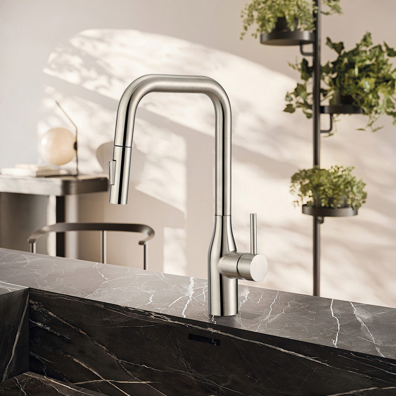 Sammi High Arc One-Handle Pull-Down Classic Kitchen Faucet, 360 Swivel, Brushed Nickel, Brushed Nickel