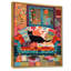 Chat noir sur canapé Boho Cozy - reproduction d'art murale chat-1288317316-1288317313