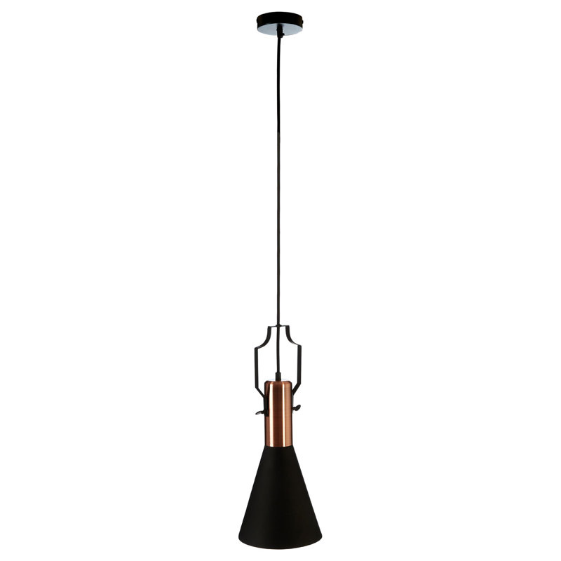 Arlo 1 - Light Black Metal Dome Pendant