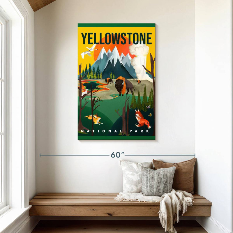 Alvord Yellowstone Park, H 45 po x l 30 po