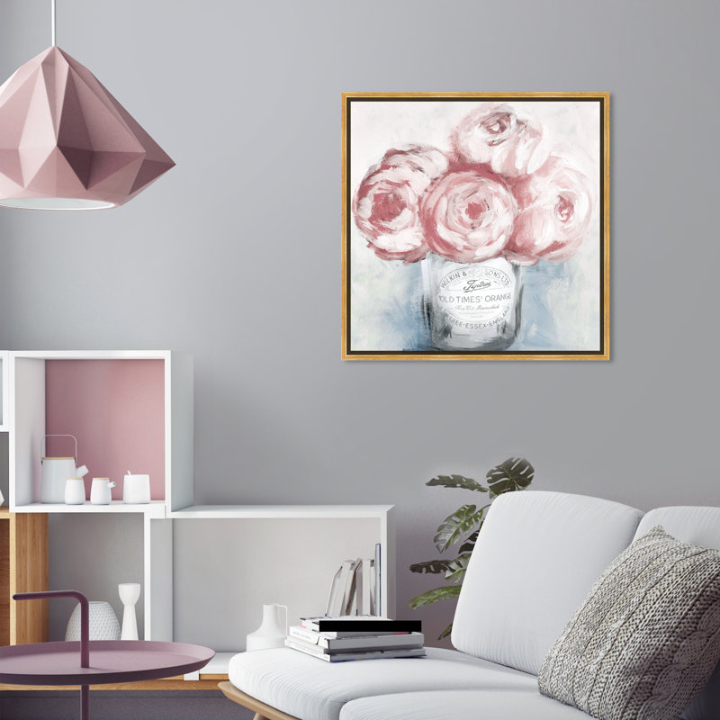 «Floral and Botanical Flower Peony Jam Florals», reproduction d'art sur toile, H 24 po x l 24 po x 1,5 po