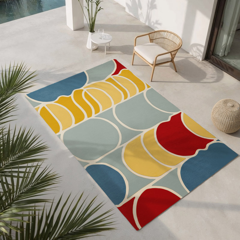 Zesty Bop Indoor And Outdoor Area Rug, Rectangle 3' x 5'