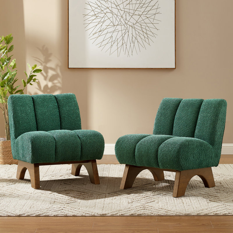 Brinlei 64cm Wide Tufted Lounge Chair, Green 