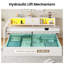 Lit d'angle double avec rangement hydraulique, lit de jour double avec bibliothèque et station de charge, cadre de lit de rangement relevable avec tête de lit tapissier et lumières à DEL, lit plateforme avec rangement en métal, blanc-1657827189-1652442940