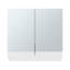 Pharmacie, 2 portes, 3 tablettes, 2 miroirs, blanc