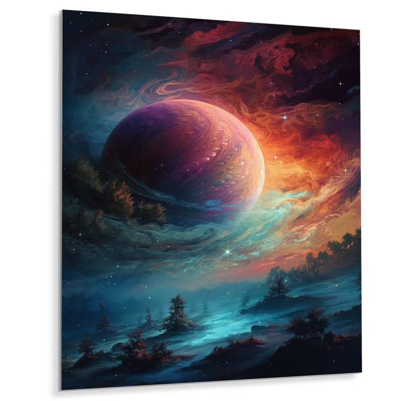 Imagine Space V - Décoration murale en métal Space, H 40 po x l 30 po x P 1 po