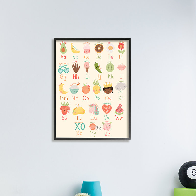 Charmante charte alphabet, desserts, reine du taco, licorne, H 19 po x l 13 po, Bois naturel