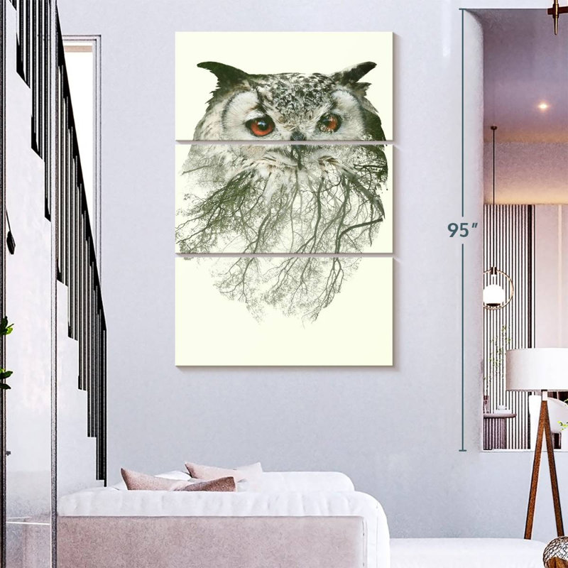 Brampt Forest Tree Owl, 74" H x 48" W